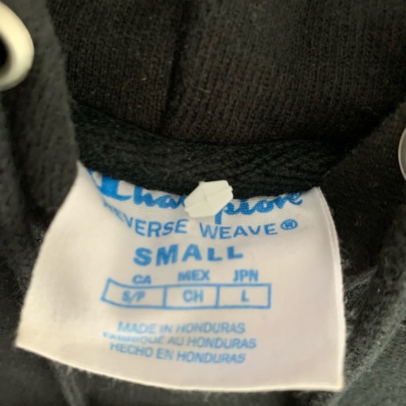 Black Champion Reverse Weave Hoodie - Picture 3 of 3